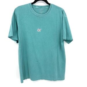 ODD FUTURE Teal Green Donut Embroidered Logo Short Sleeve T-Shirt Size Medium